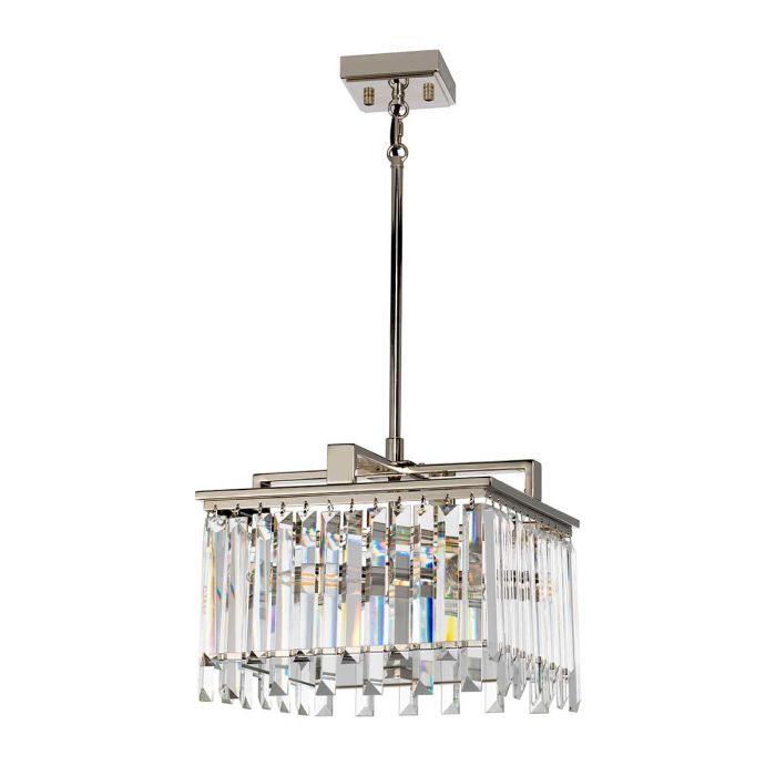 Aries 4 Light Small Chandelier - Polished Nickel