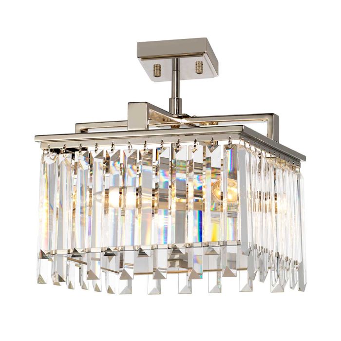 Aries 4 Light Small Chandelier - Polished Nickel