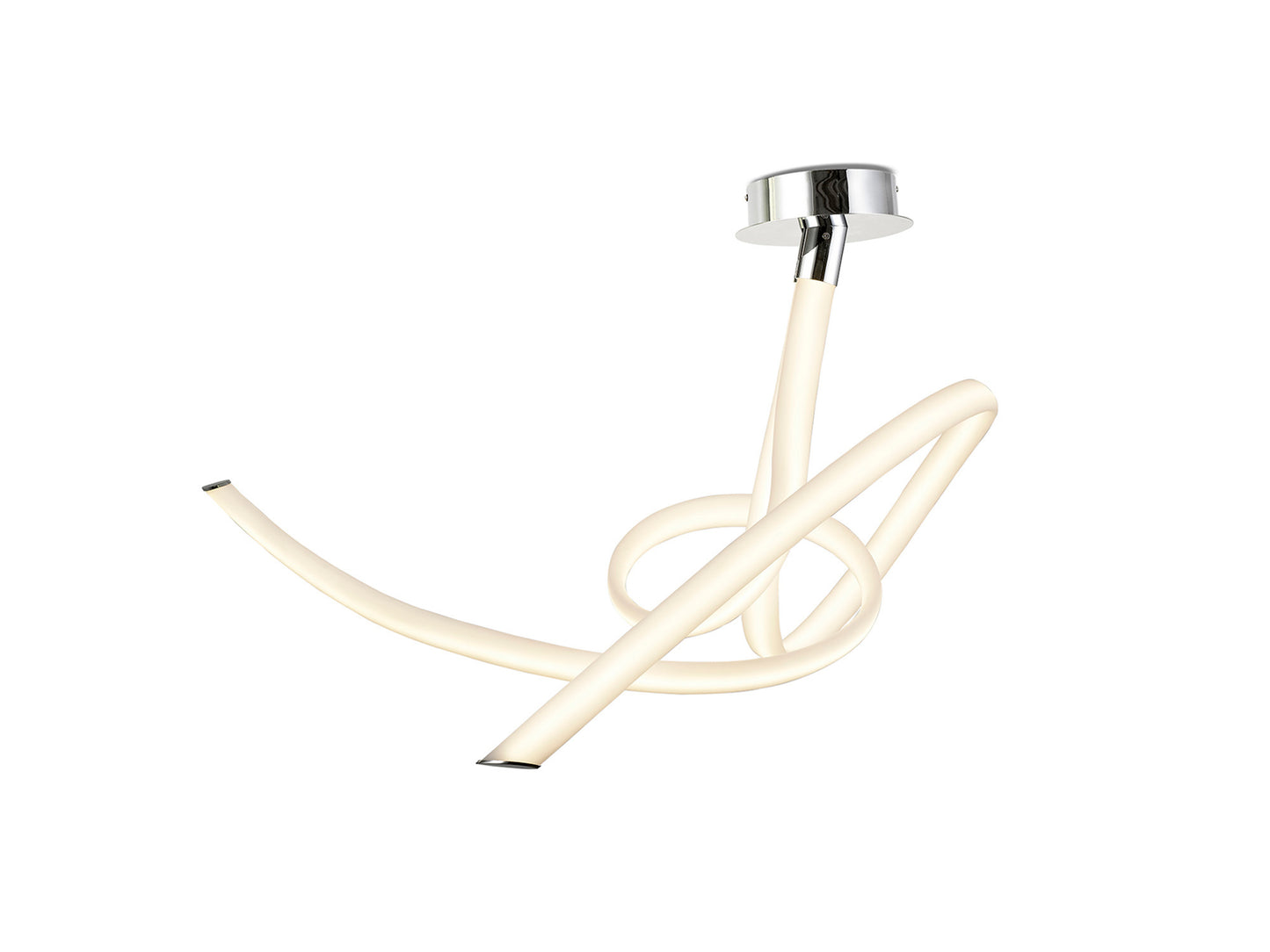 Armonia Semi Flush Medium Ribbons, 60W LED, 3000K, 4500lm, Polished Chrome/Frosted Acrylic, 3yrs Warranty by Mantra