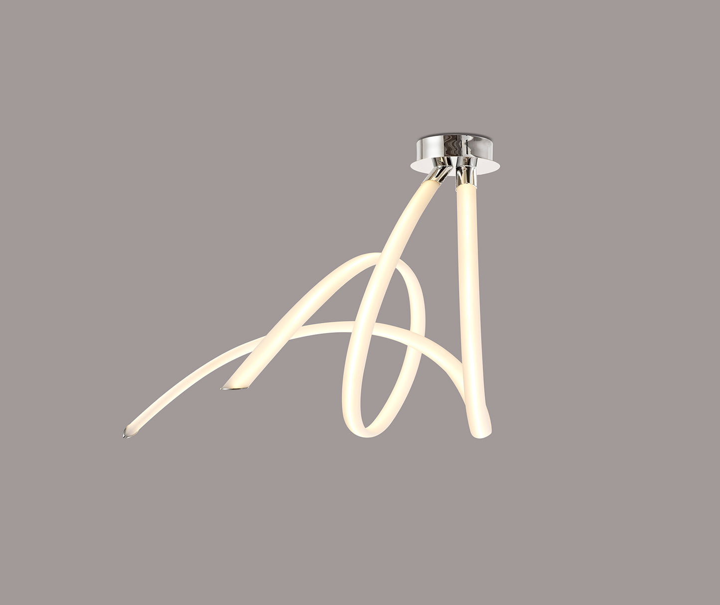 Armonia Semi Flush Spiral, 60W LED, 3000K, 4500lm, Polished Chrome/Frosted Acrylic, 3yrs Warranty by Mantra