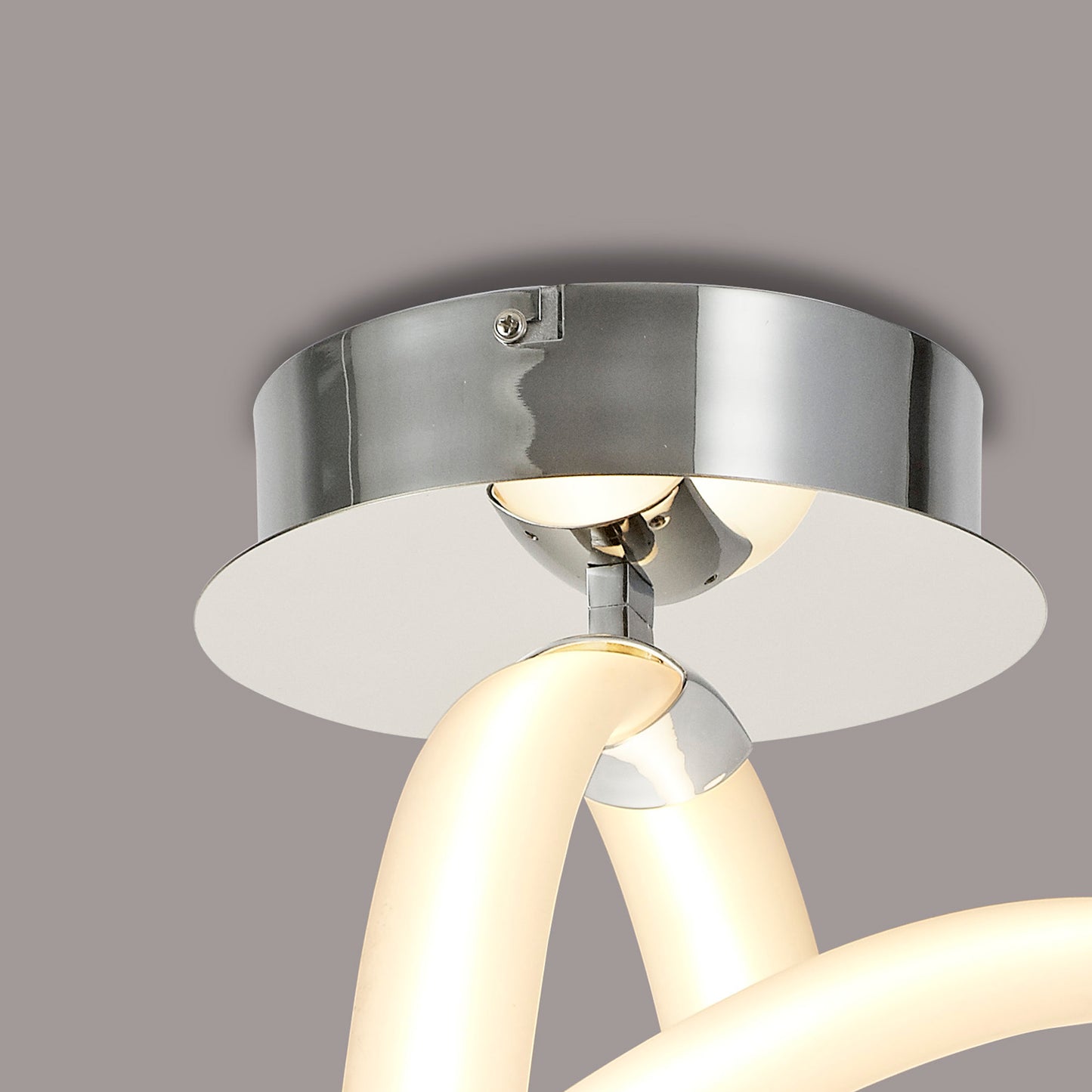 Armonia Semi Flush Vertical, 40W LED, 3000K, 3000lm, Polished Chrome/Frosted Acrylic, 3yrs Warranty by Mantra