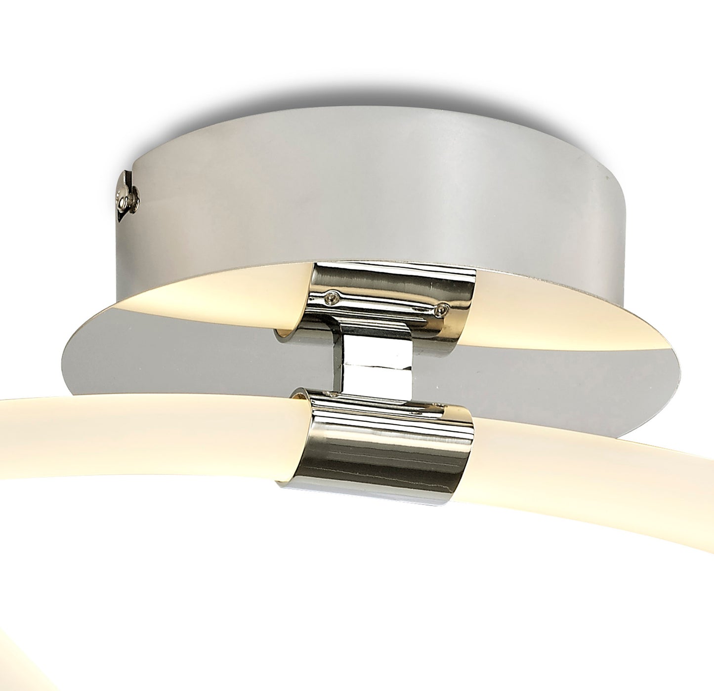 Armonia Semi Flush Medium Loop, 25W LED, 3000K, 1875lm, Polished Chrome/Frosted Acrylic, 3yrs Warranty by Mantra