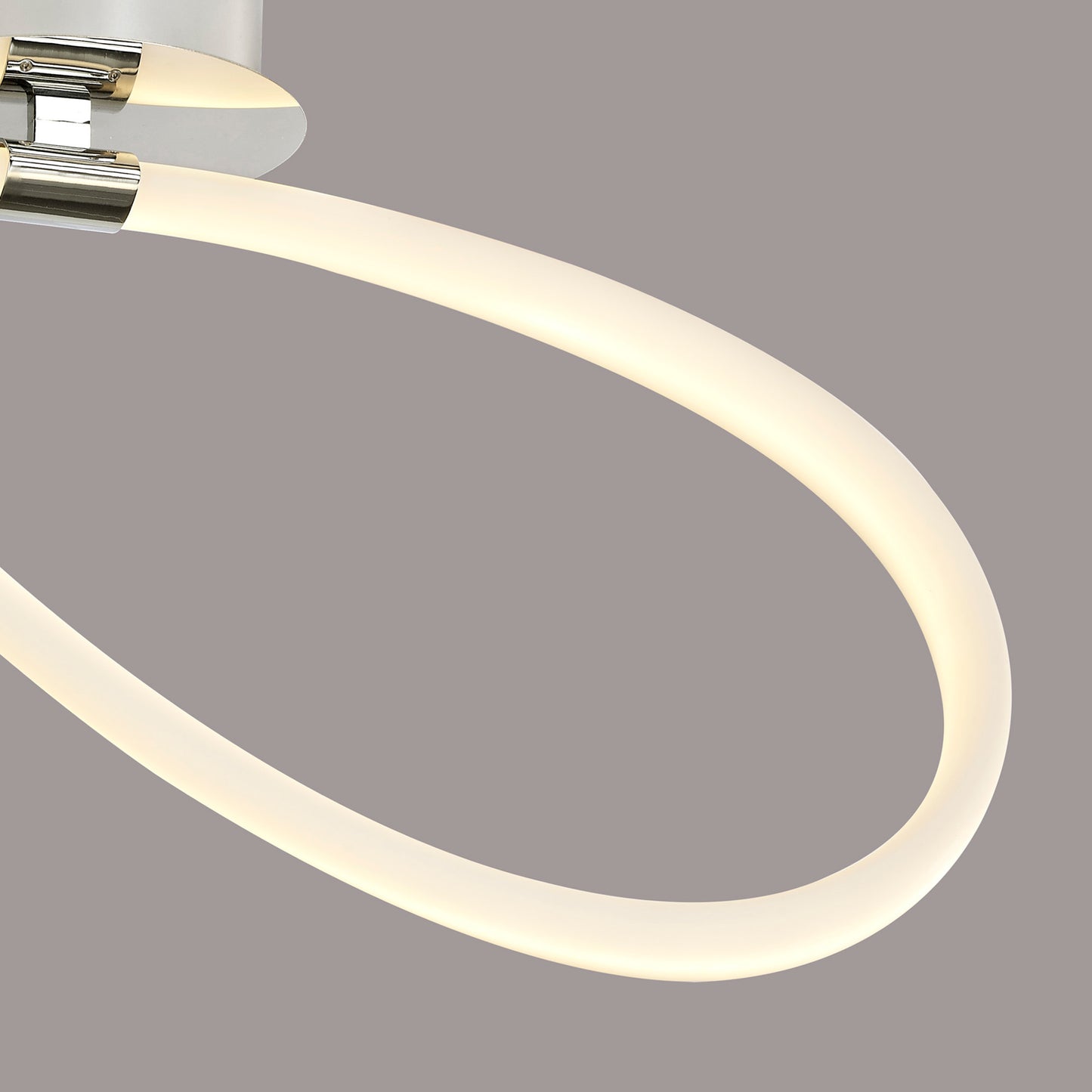 Armonia Semi Flush Medium Loop, 25W LED, 3000K, 1875lm, Polished Chrome/Frosted Acrylic, 3yrs Warranty by Mantra