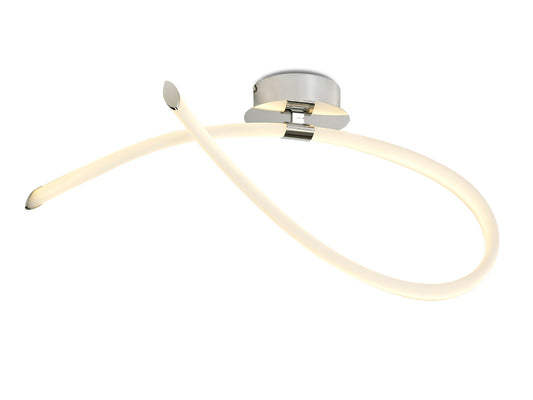 Armonia Semi Flush Medium Loop, 25W LED, 3000K, 1875lm, Polished Chrome/Frosted Acrylic, 3yrs Warranty by Mantra