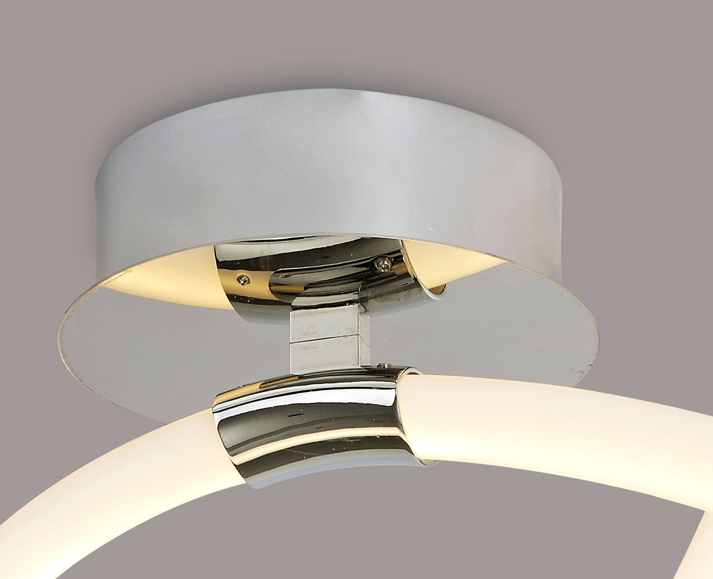 Armonia Semi Flush Small Loop, 18W LED, 3000K, 1350lm, Polished Chrome/Frosted Acrylic, 3yrs Warranty by Mantra