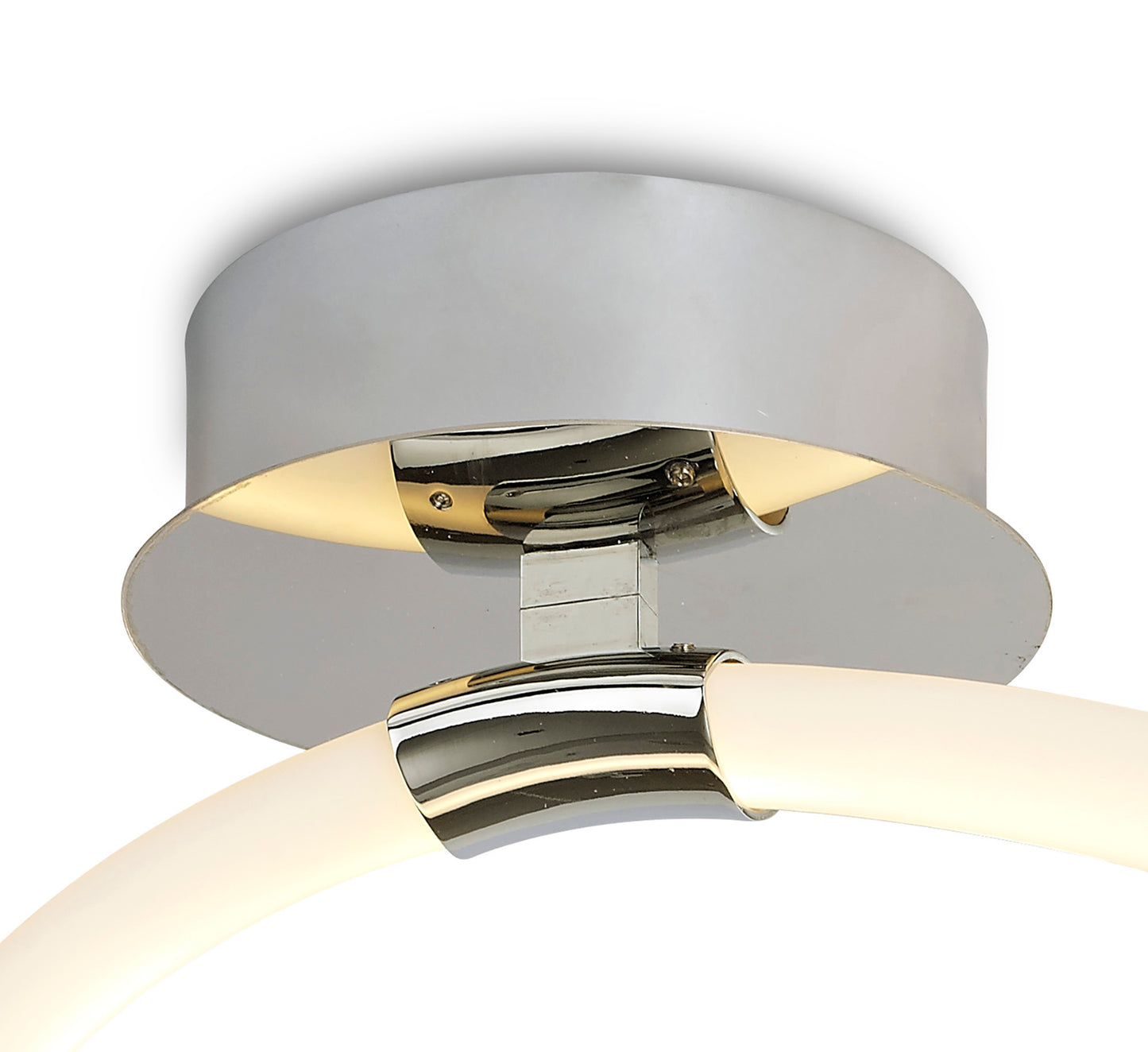 Armonia Semi Flush Small Loop, 18W LED, 3000K, 1350lm, Polished Chrome/Frosted Acrylic, 3yrs Warranty by Mantra