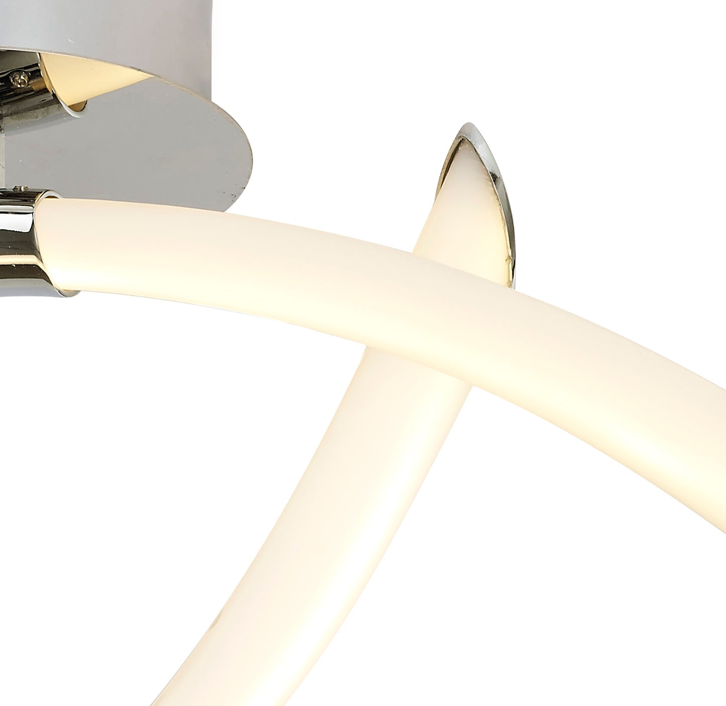 Armonia Semi Flush Small Loop, 18W LED, 3000K, 1350lm, Polished Chrome/Frosted Acrylic, 3yrs Warranty by Mantra