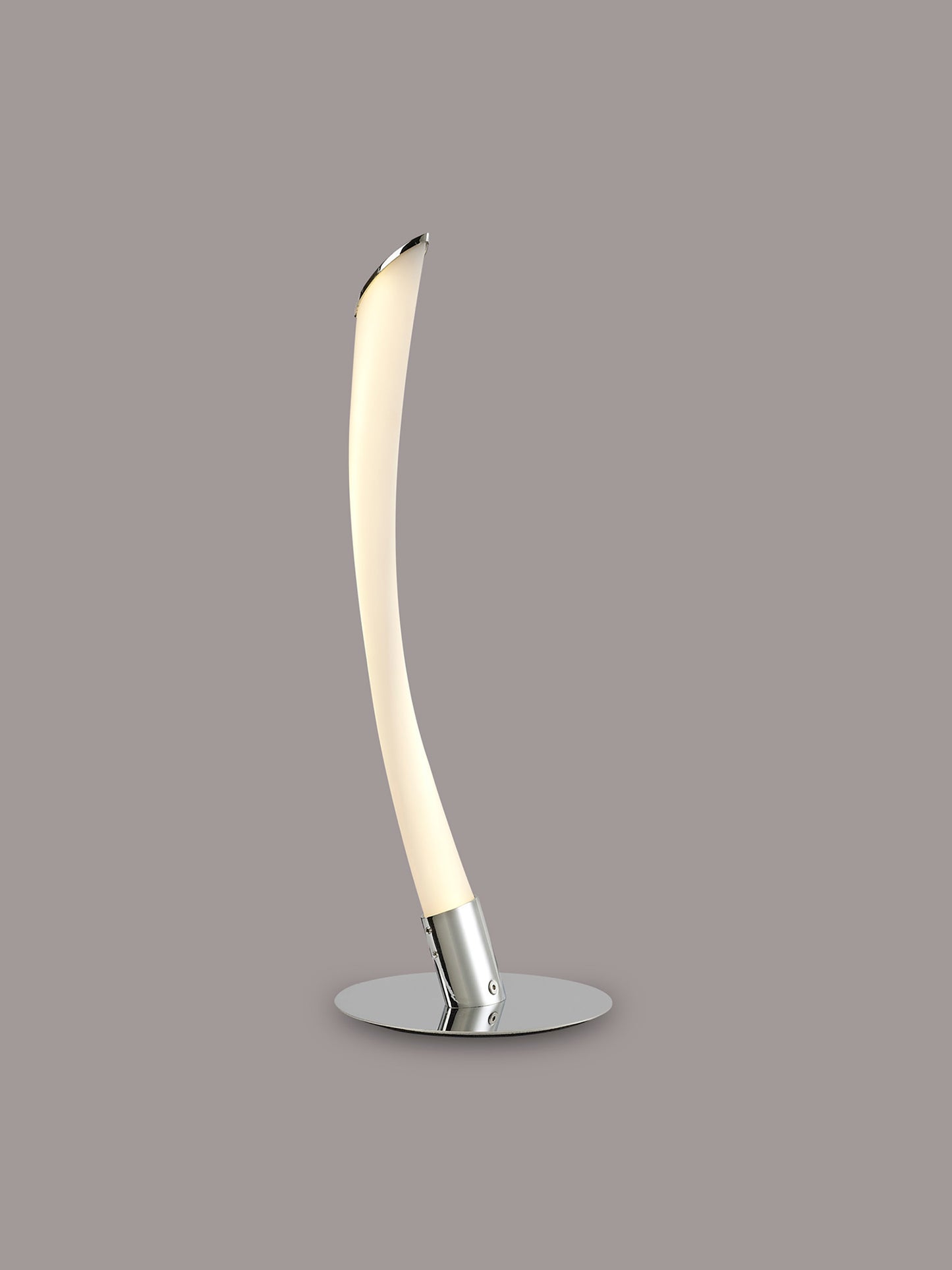 Armonia 1 Light Table Lamp, 10W LED, 3000K, 750lm, Polished Chrome/Frosted Acrylic, 3yrs Warranty by Mantra