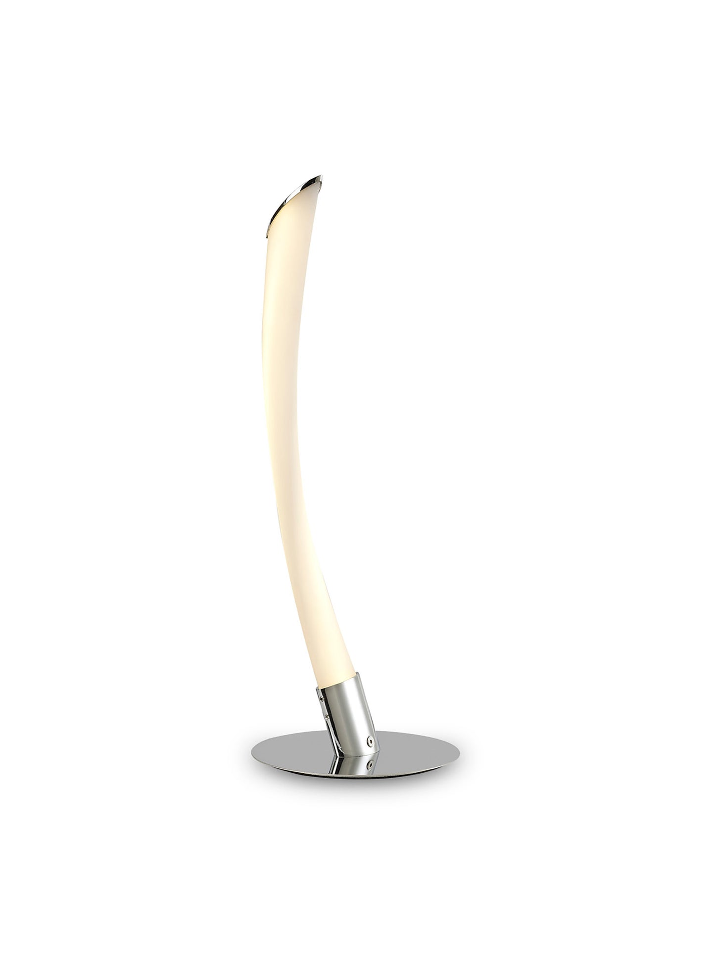 Armonia 1 Light Table Lamp, 10W LED, 3000K, 750lm, Polished Chrome/Frosted Acrylic, 3yrs Warranty by Mantra