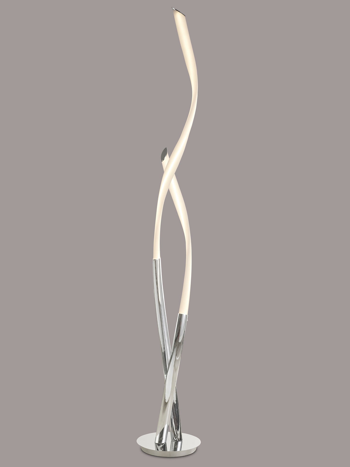 Armonia Floor Lamp, 30W LED, 3000K, 2250lm, Polished Chrome/Frosted Acrylic, 3yrs Warranty by Mantra