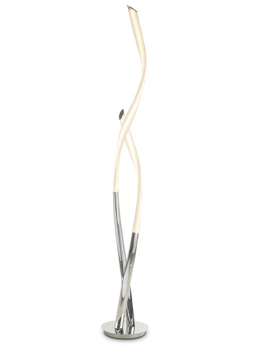 Armonia Floor Lamp, 30W LED, 3000K, 2250lm, Polished Chrome/Frosted Acrylic, 3yrs Warranty by Mantra