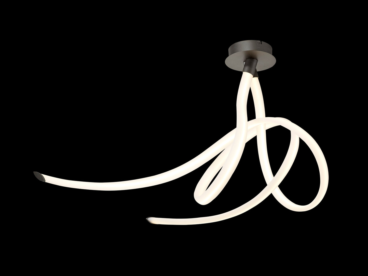 Armonia Semi Flush Large Ribbons, Dimmable, 60W LED, 3000K, 4500lm, Titanium/Frosted Acrylic, 3yrs Warranty by Mantra