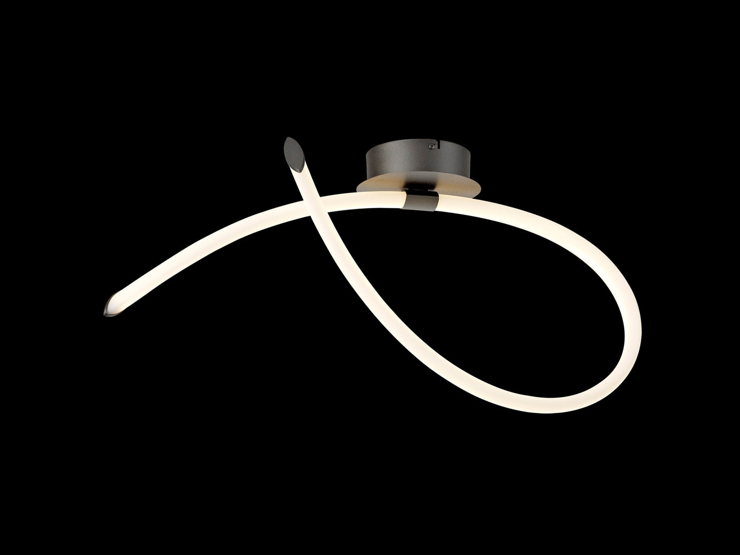 Armonia Semi Flush Loop, Dimmable, 25W LED, 3000K, 1875lm, Titanium/Frosted Acrylic, 3yrs Warranty by Mantra