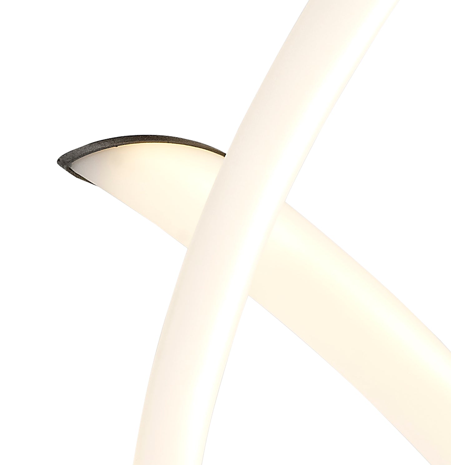 Armonia Wall Lamp Loop, Dimmable, 18W LED, 3000K, 1350lm, Titanium/Frosted Acrylic, 3yrs Warranty by Mantra