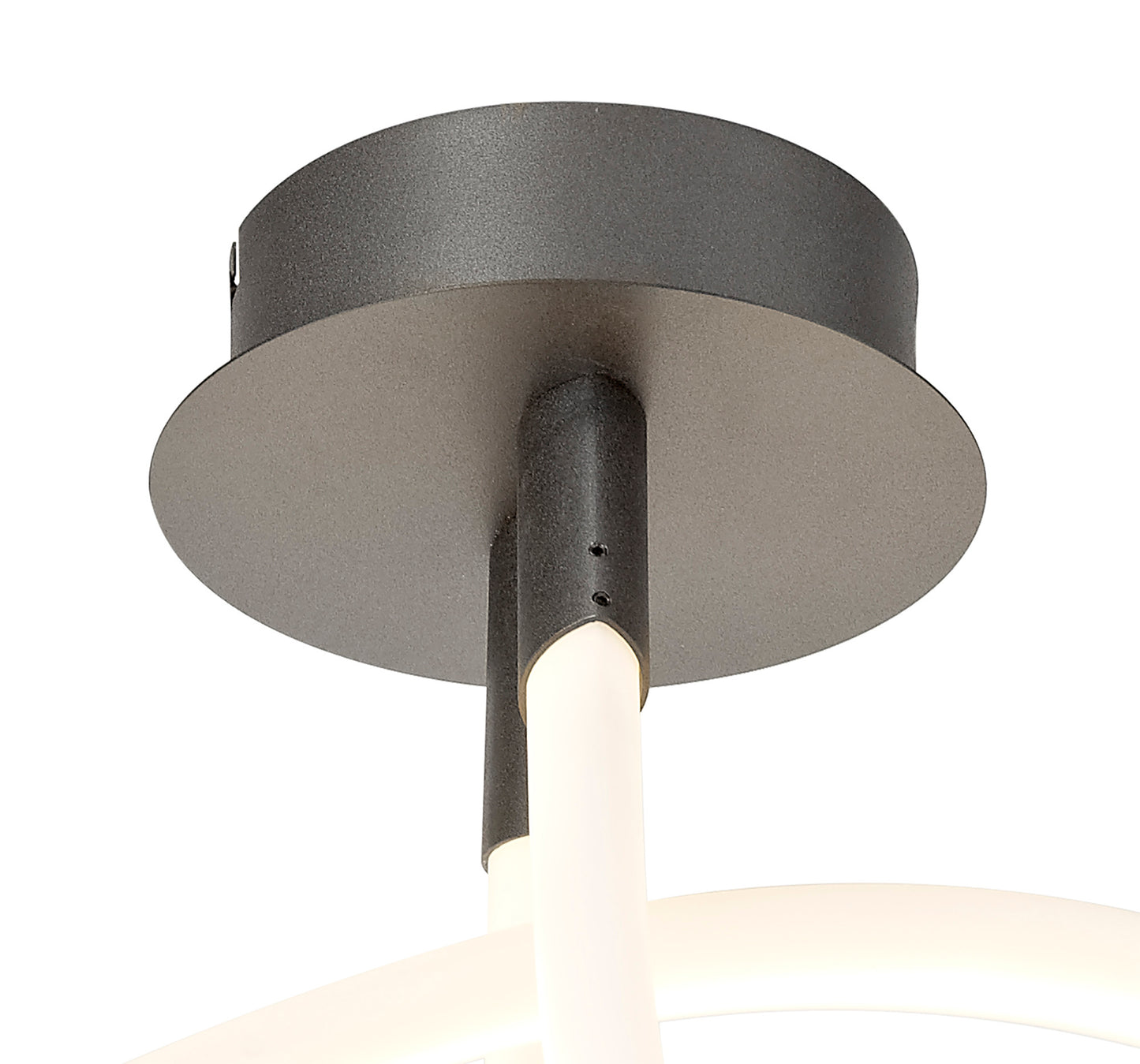 Armonia Semi Flush Curl, Dimmable, 40W LED, 3000K, 3000lm, Titanium/Frosted Acrylic, 3yrs Warranty by Mantra