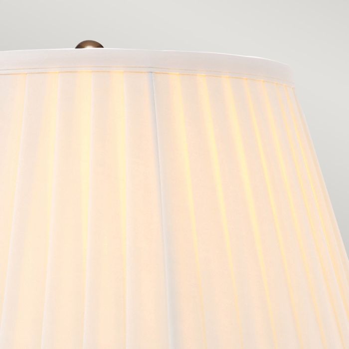 Artisan 1 Light Table Lamp with Ivory Shade - Aged Brass