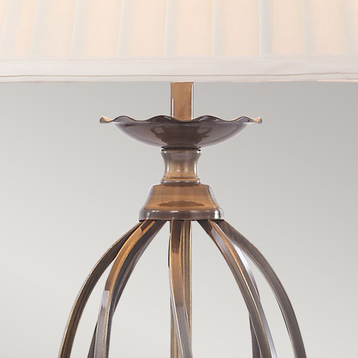 Artisan 1 Light Table Lamp with Ivory Shade - Aged Brass
