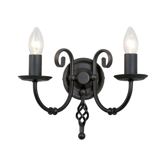 Artisan 2 Light Wall Light – Black