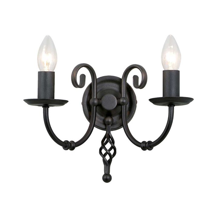 Artisan 2 Light Wall Light - Black