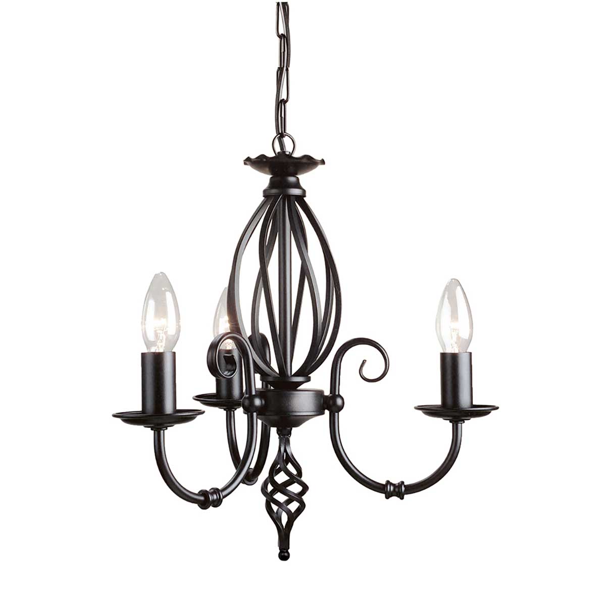 Artisan 3 Light Chandelier – Black