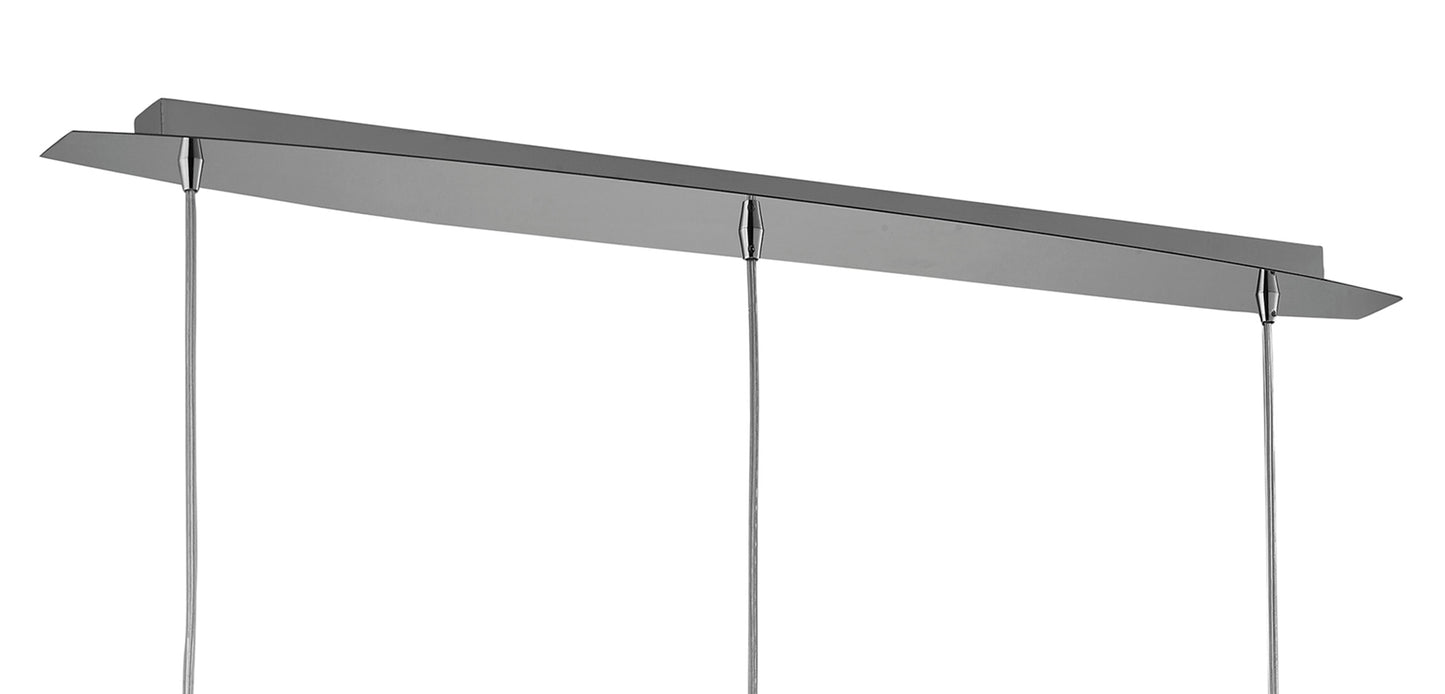 Artic Linear Pendant 3 Light G9 Line Small, Polished Chrome by Mantra