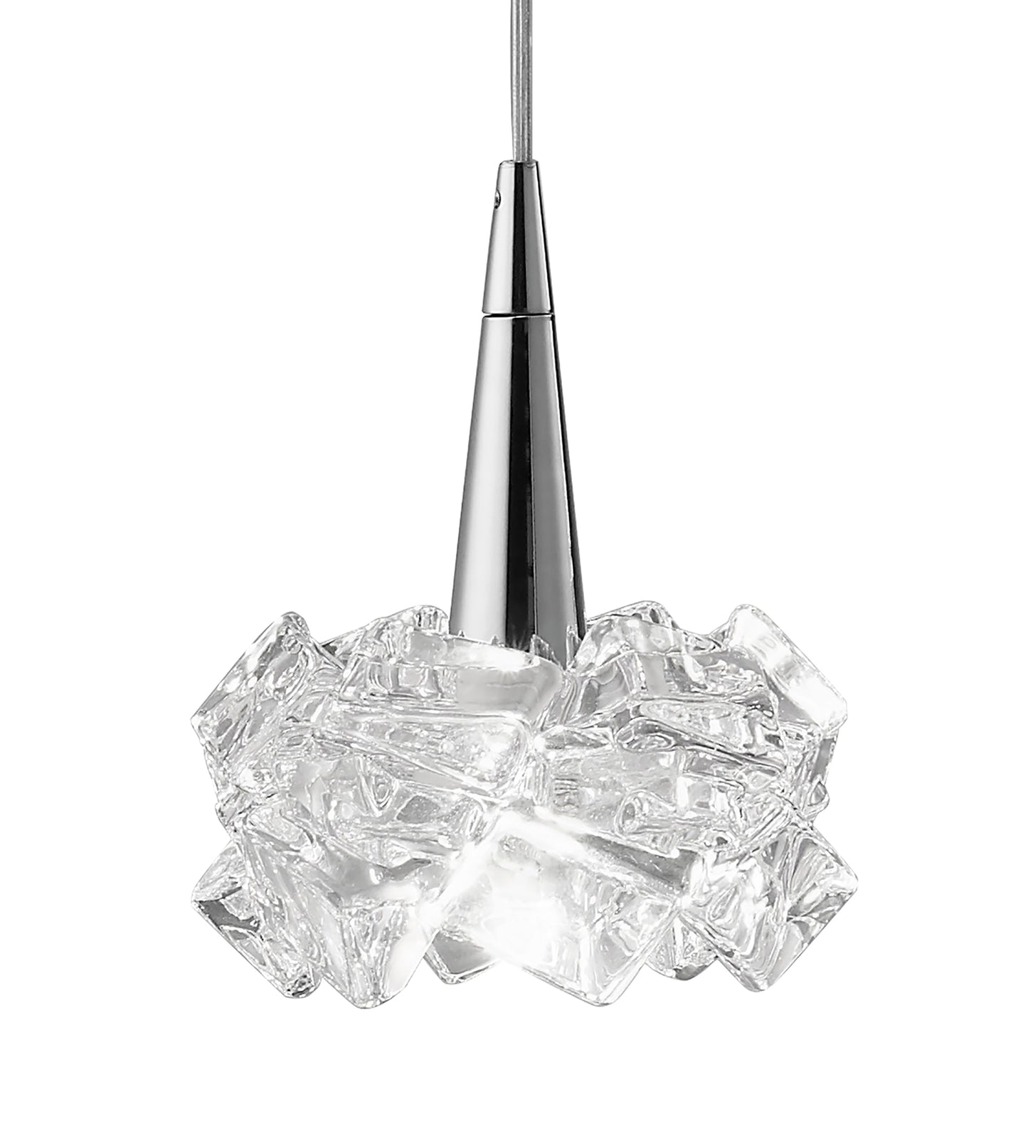 Artic Linear Pendant 3 Light G9 Line Small, Polished Chrome by Mantra