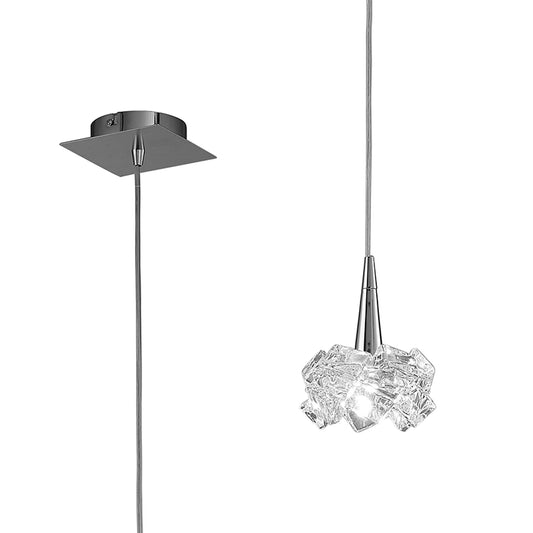 Artic Pendant 1 Light G9 Small, Polished Chrome by Mantra