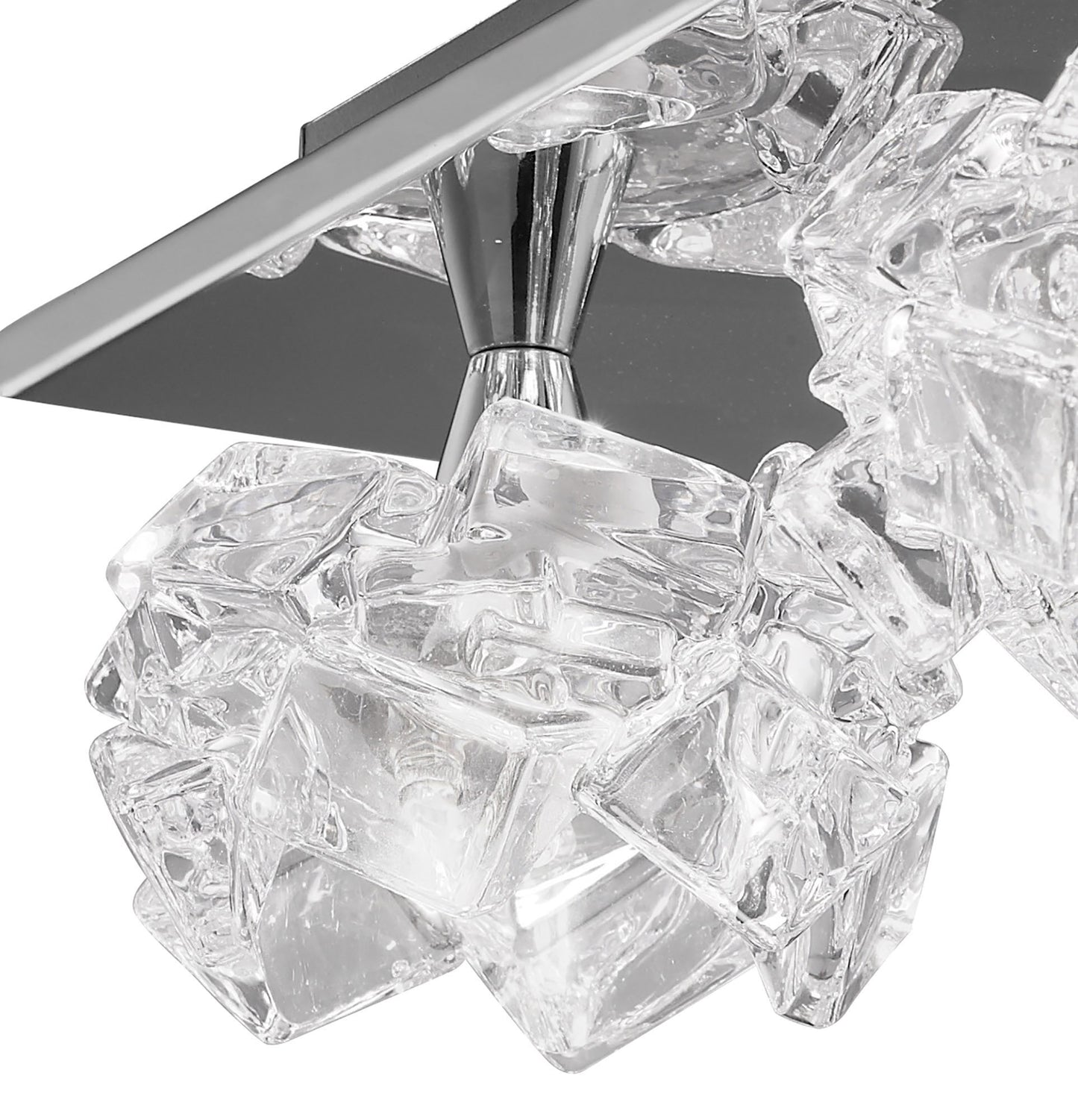 Artic Flush Ceiling 4 Light G9 Square, Polished Chrome by Mantra