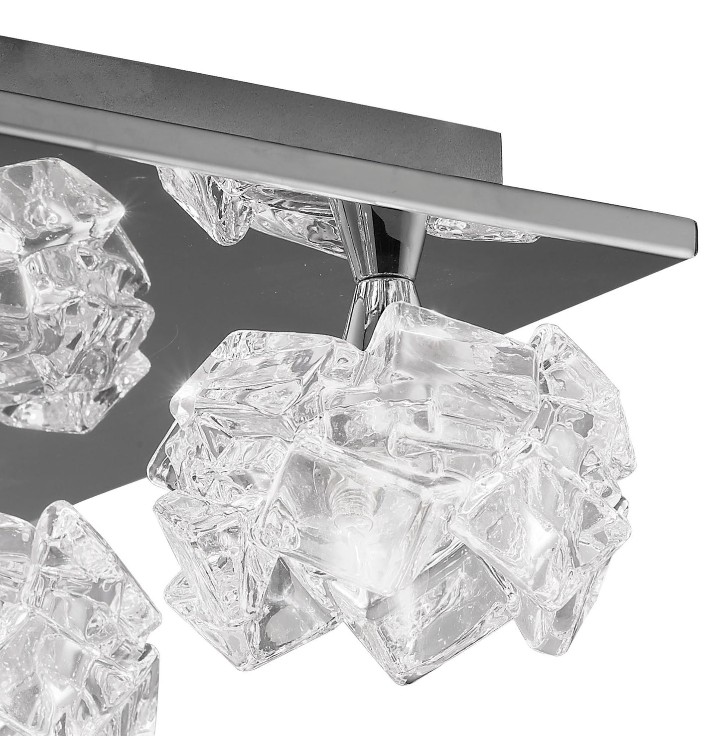 Artic Flush Ceiling 4 Light G9 Square, Polished Chrome by Mantra