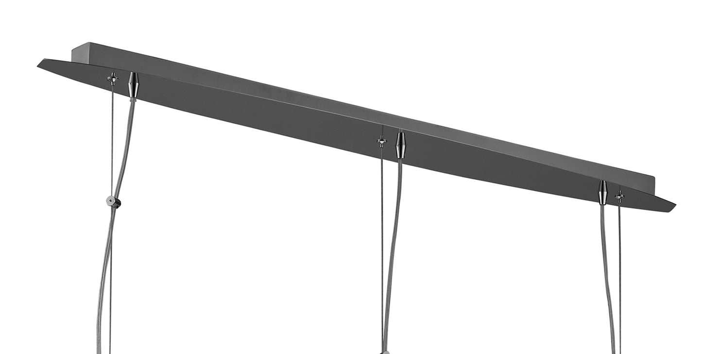 Artic Linear Pendant 3 Light E27 Line Large, Polished Chrome by Mantra