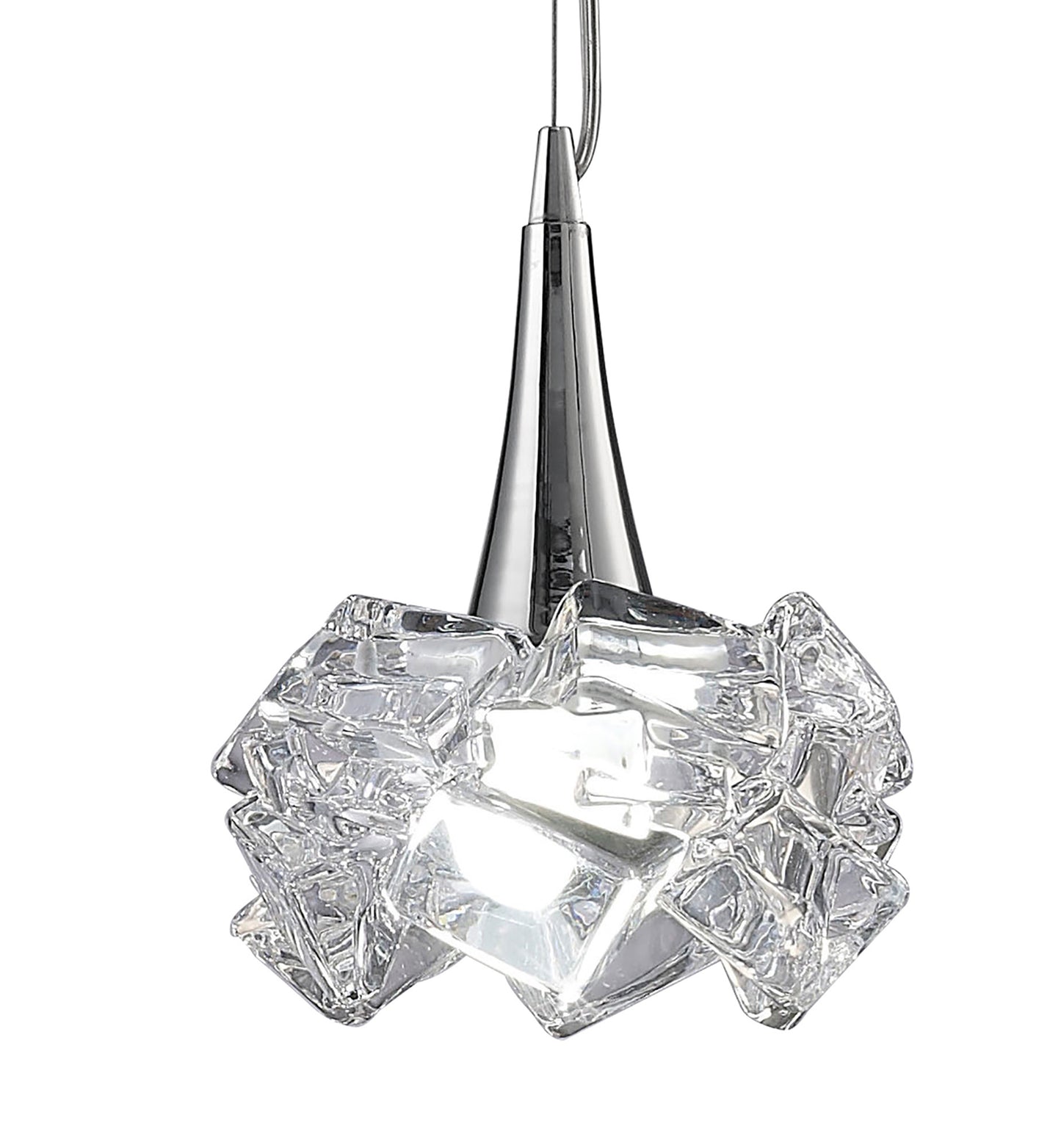 Artic Pendant 1 Light E27 Large, Polished Chrome by Mantra