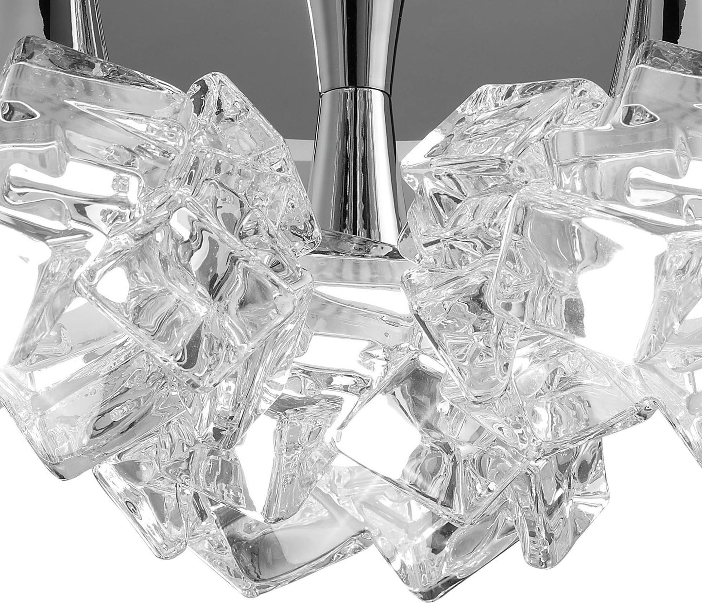 Artic Flush Ceiling 3 Light E27 Round Large, Polished Chrome by Mantra