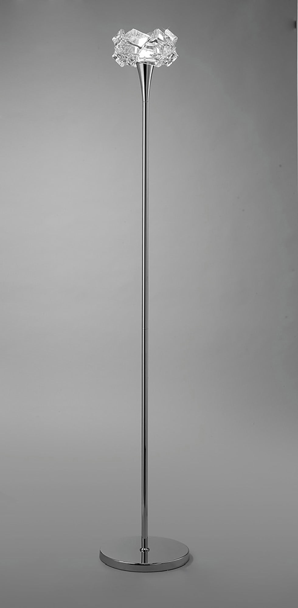 Artic Floor Lamp 1 Light E27, Polished Chrome by Mantra