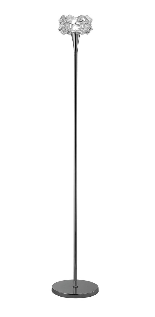 Artic Floor Lamp 1 Light E27, Polished Chrome by Mantra