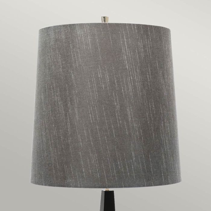 Ascent 1 Light Floor Lamp with Dark Grey Shade - Black