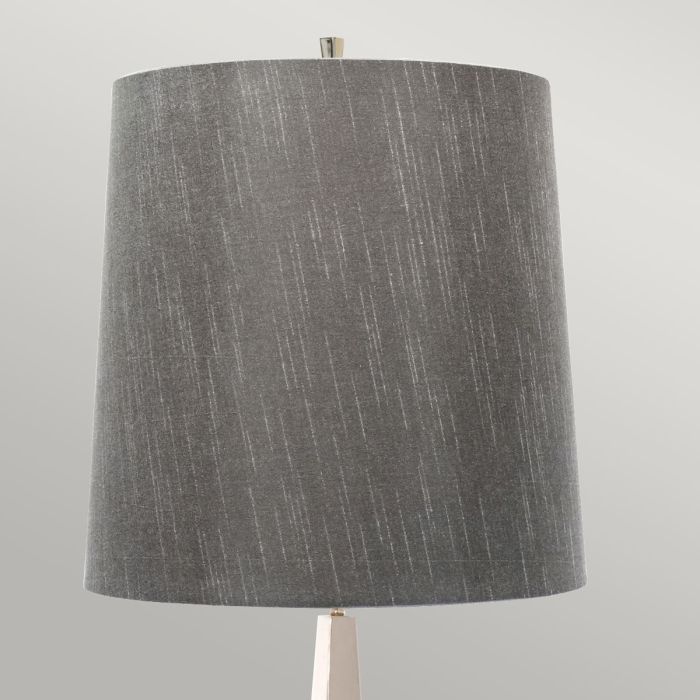 Ascent 1 Light Floor Lamp with Dark Grey Shade - Polished Nickel