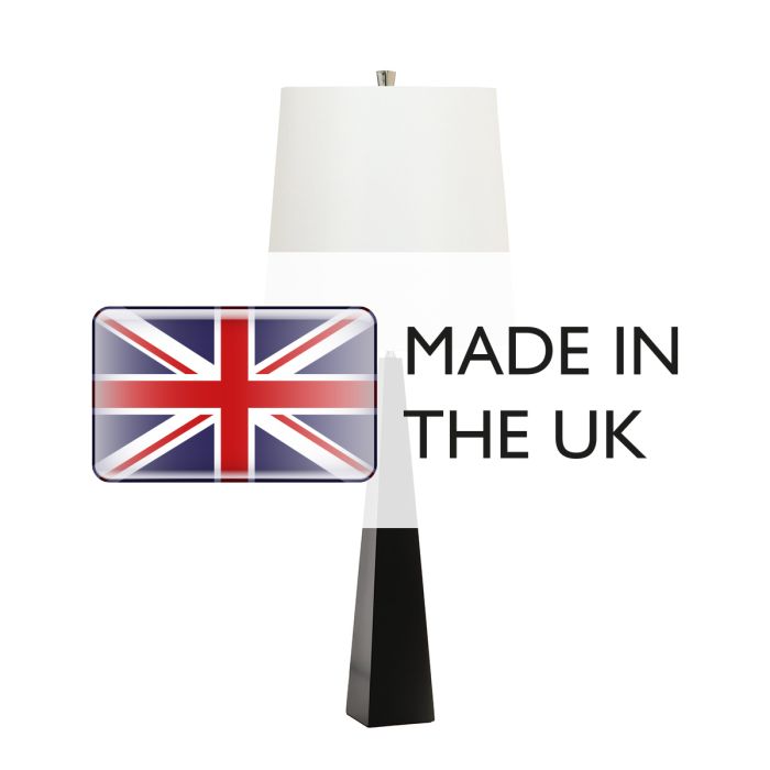 Ascent 1 Light Table Lamp with White Shade - Black