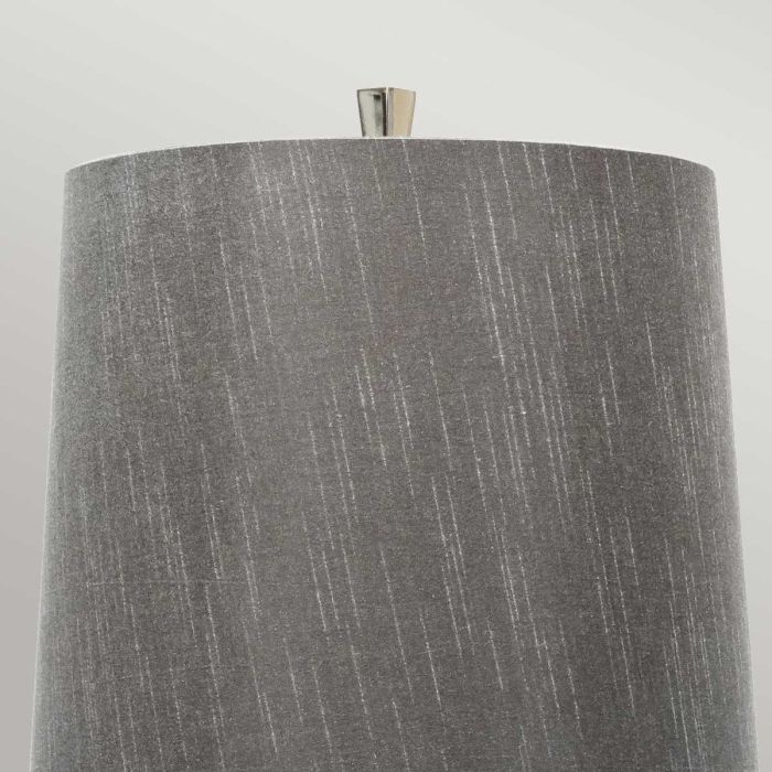 Ascent 1 Light Table Lamp with Dark Grey Shade - Black