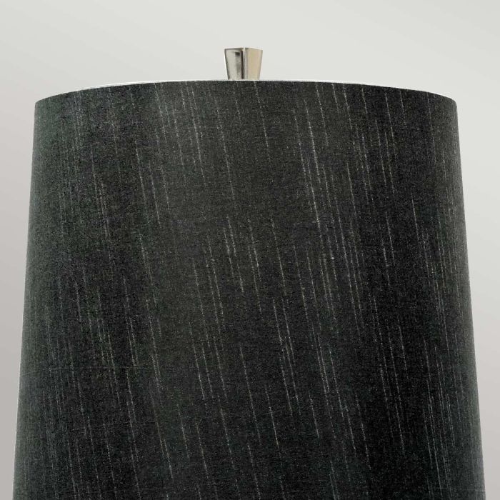 Ascent 1 Light Table Lamp with Black Shade - Polished Nickel