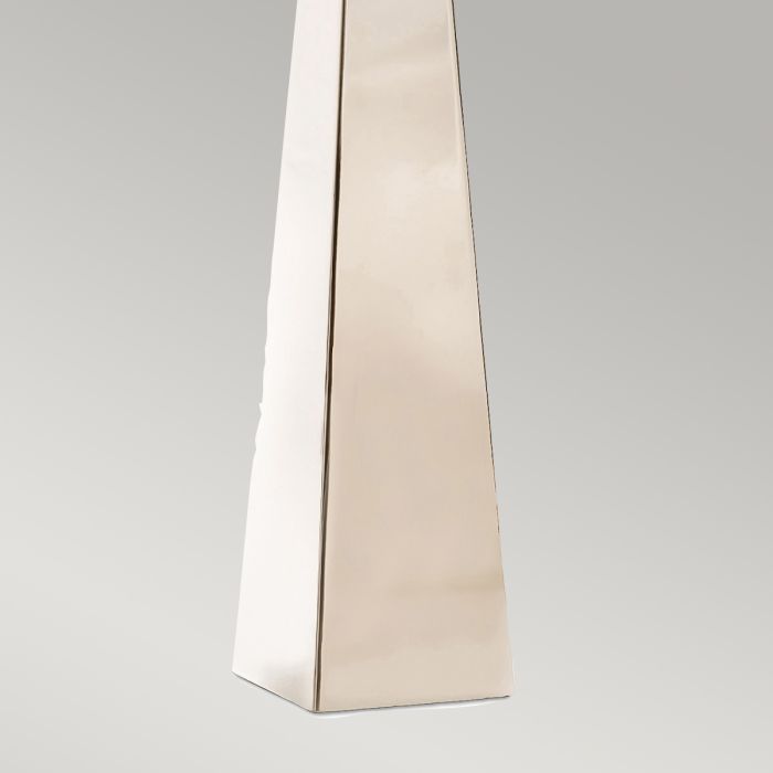 Ascent 1 Light Table Lamp with Black Shade - Polished Nickel