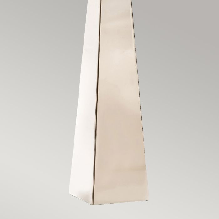 Ascent 1 Light Table Lamp with Dark Grey Shade - Polished Nickel