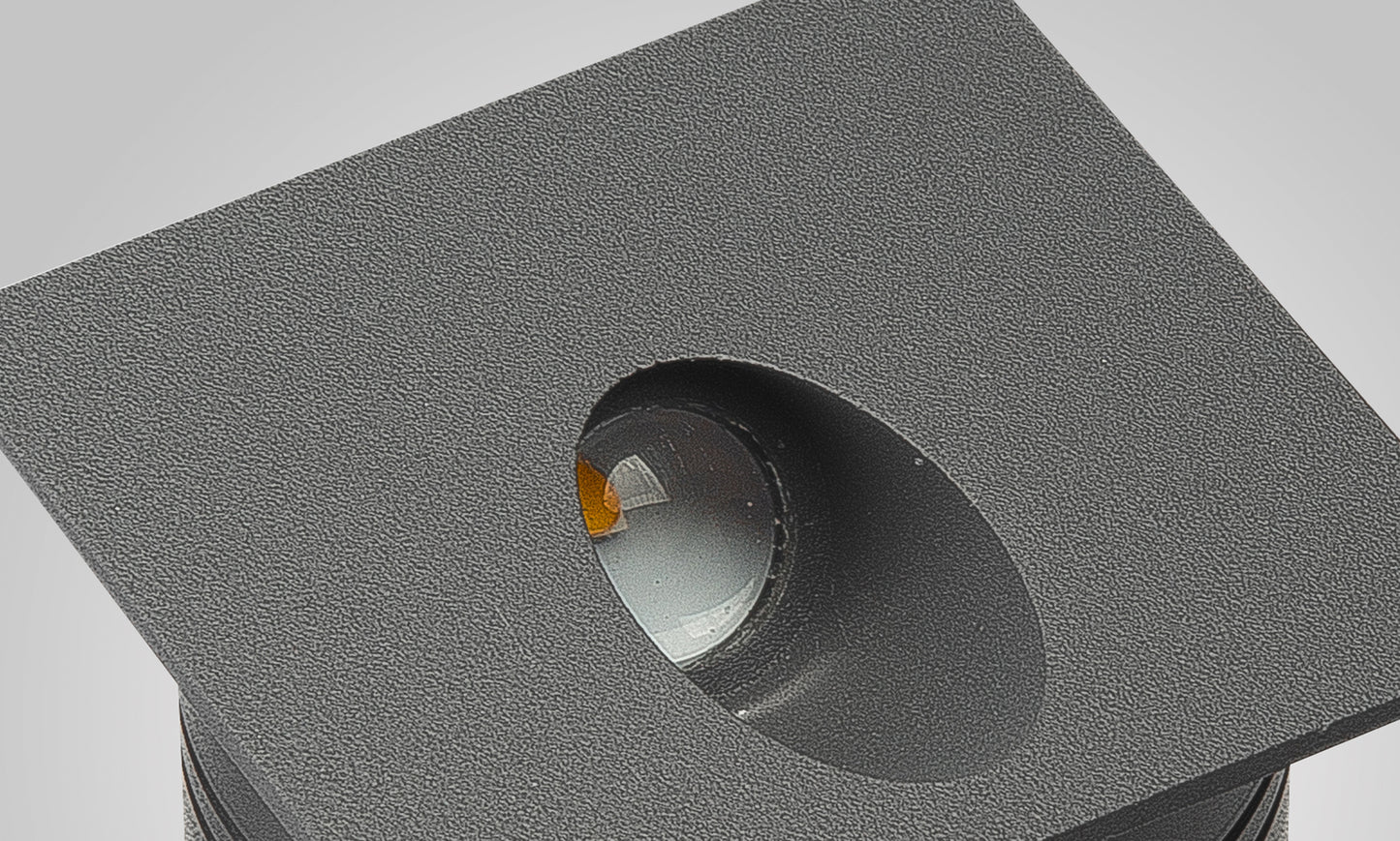 Aspen Recessed Wall Lamp Square Angled, 3W LED, 3000K, 210lm, IP65, Anthracite, Cut Out: 72mm, Driver Included, 3yrs Warranty by Mantra