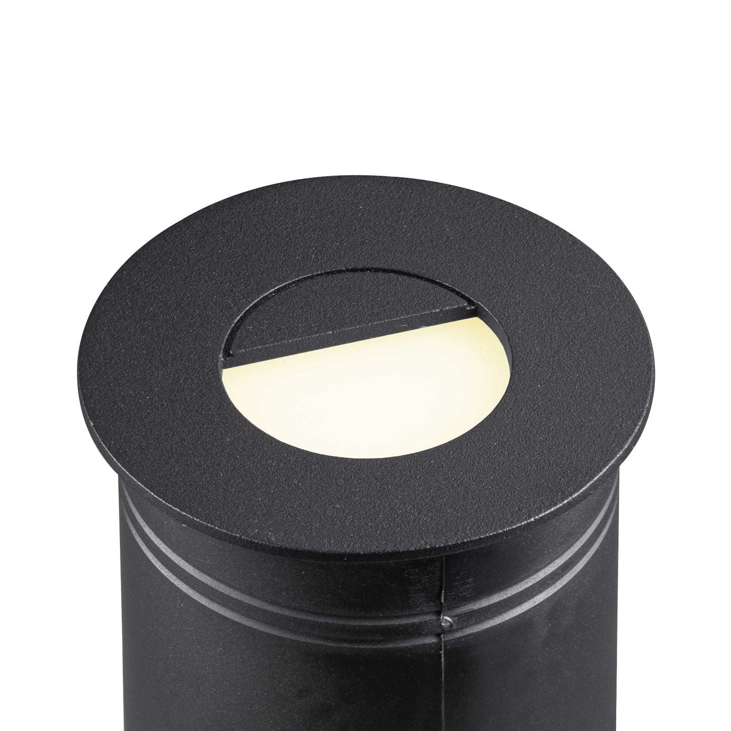 Aspen Recessed Wall Lamp Round Eyelid, 3W LED, 3000K, 210lm, IP65, Sand Black, Cut Out: 72mm, Driver Included, 3yrs Warranty by Mantra