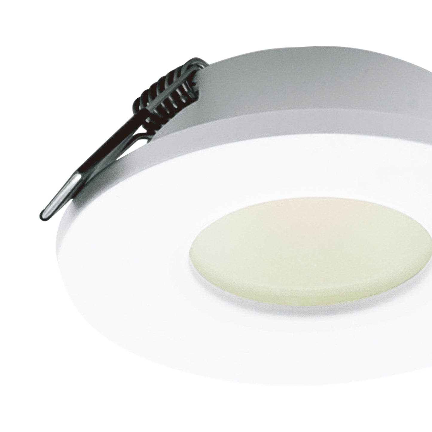 Atlantis Recessed Spotlight 8.3cm Round, GU10 (Max 50W), White, Cutout 58mm, Cut Out: 58mm, Lampholder Included by Mantra