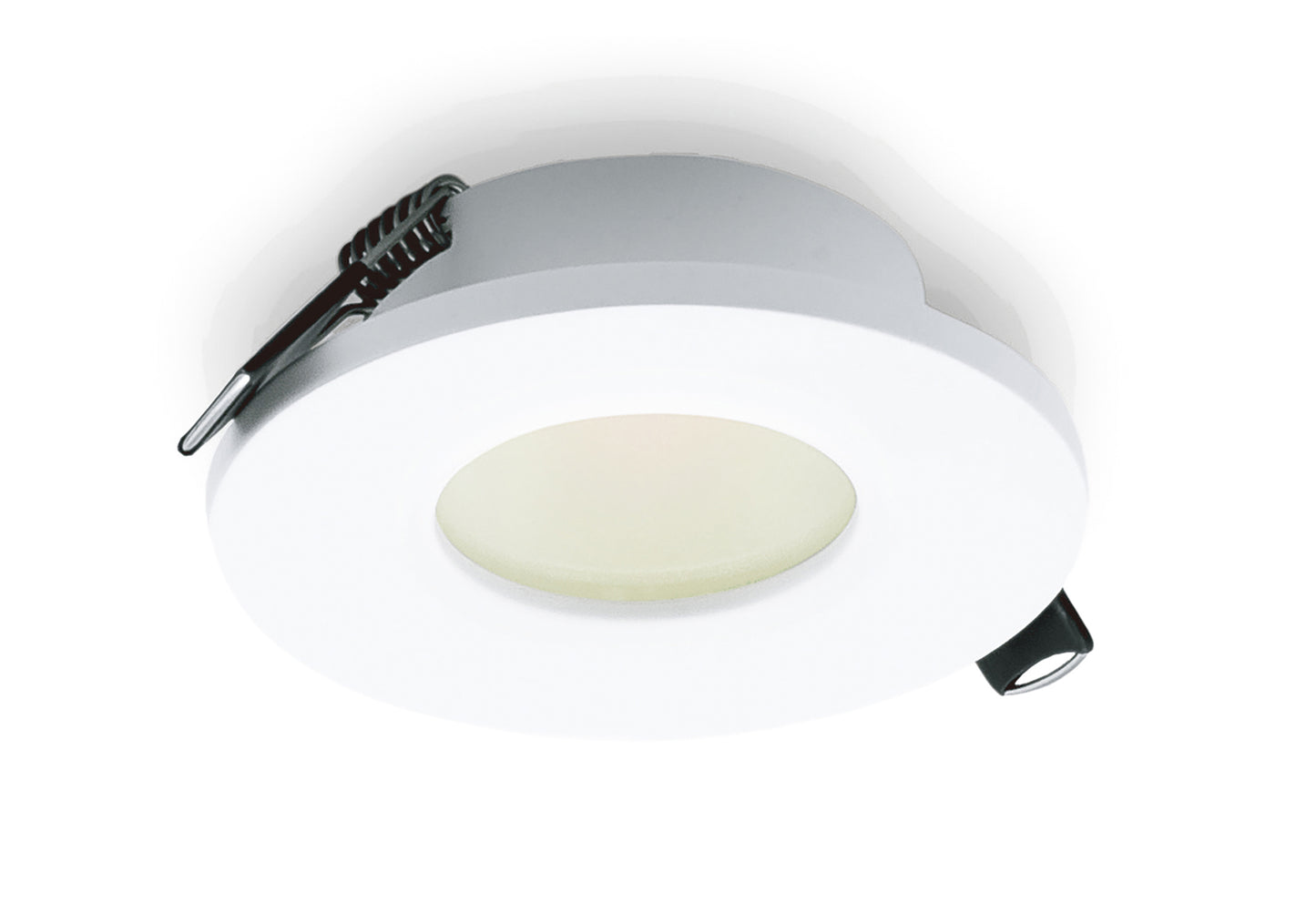 Atlantis Recessed Spotlight 8.3cm Round, GU10 (Max 50W), White, Cutout 58mm, Cut Out: 58mm, Lampholder Included by Mantra