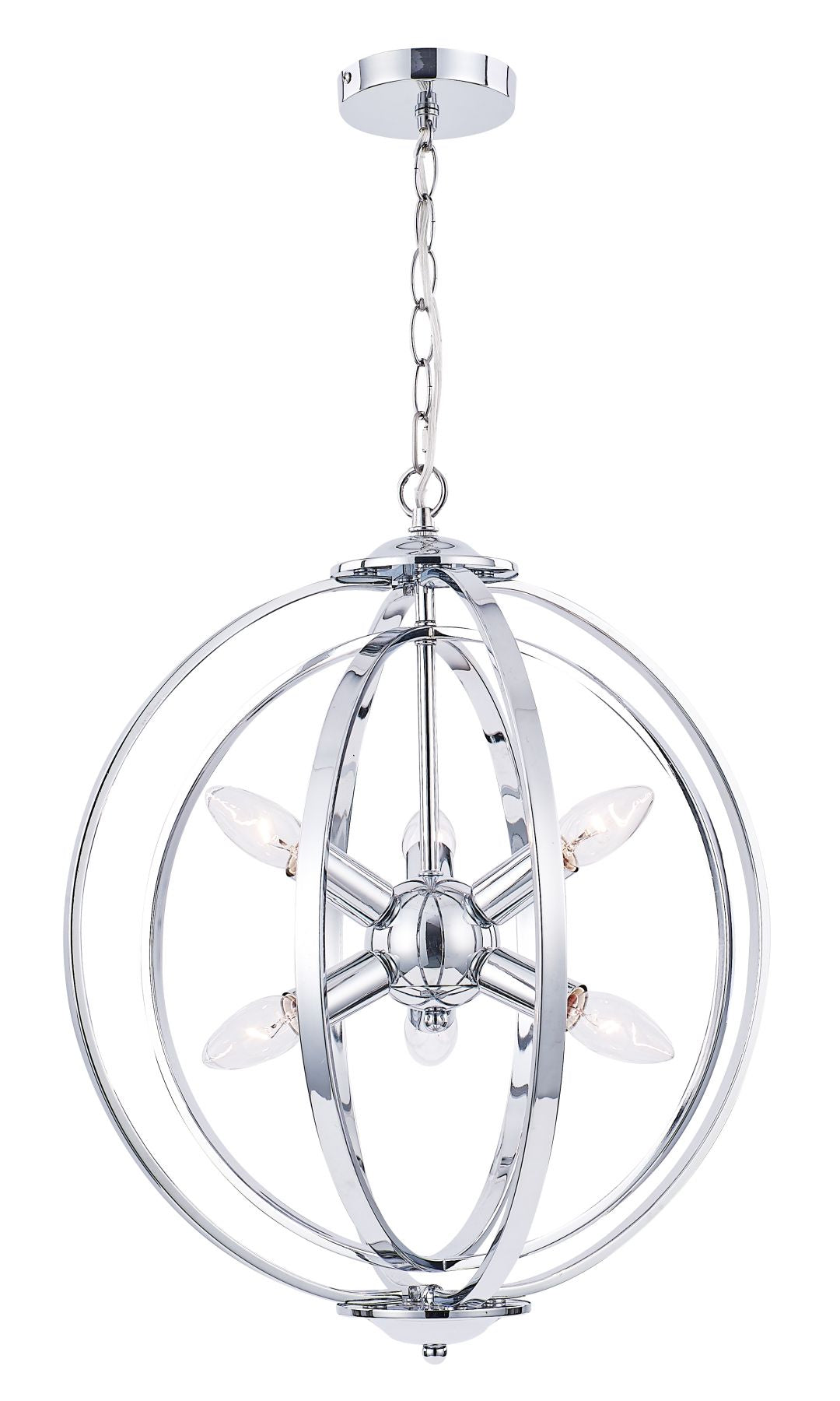 Atlas 6 Light Pendant Polished Chrome