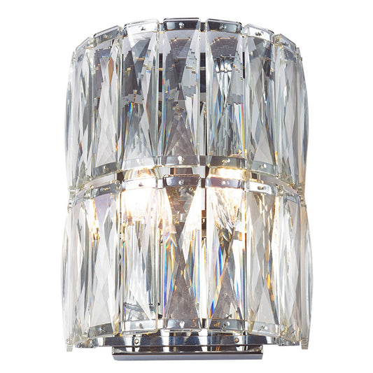 Aurora 2-Light Crystal Wall Light Polished Chrome