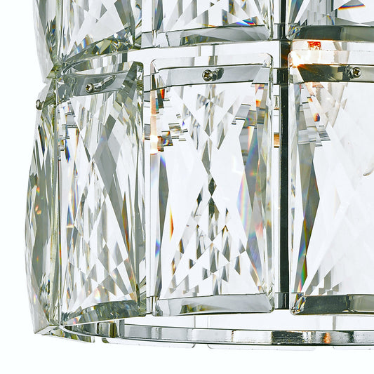 Aurora 3 Light Crystal Pendant Polished Chrome