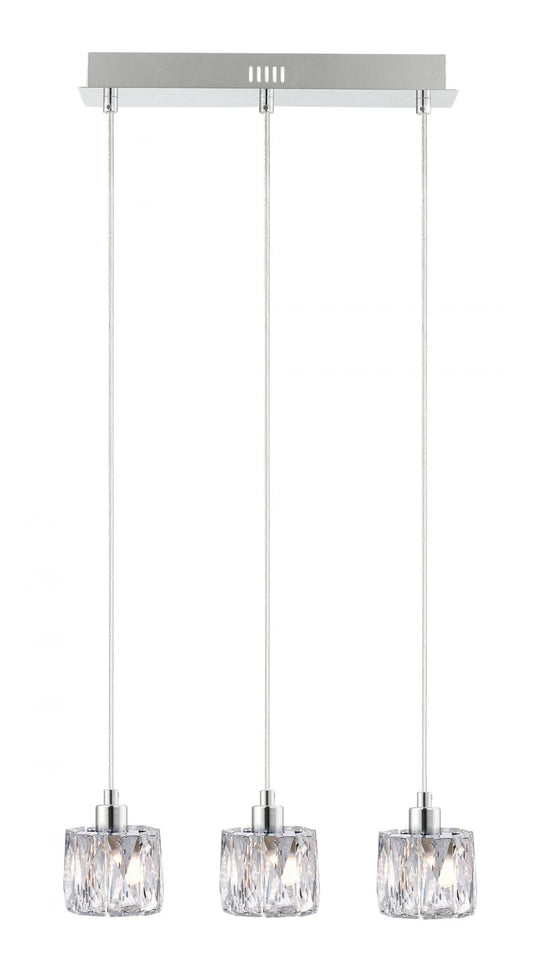 Aurora 3 Light Extra Small Crystal Pendant Bar