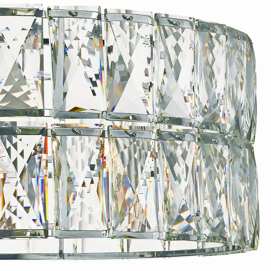 Aurora 5 Light Crystal Pendant Polished Chrome